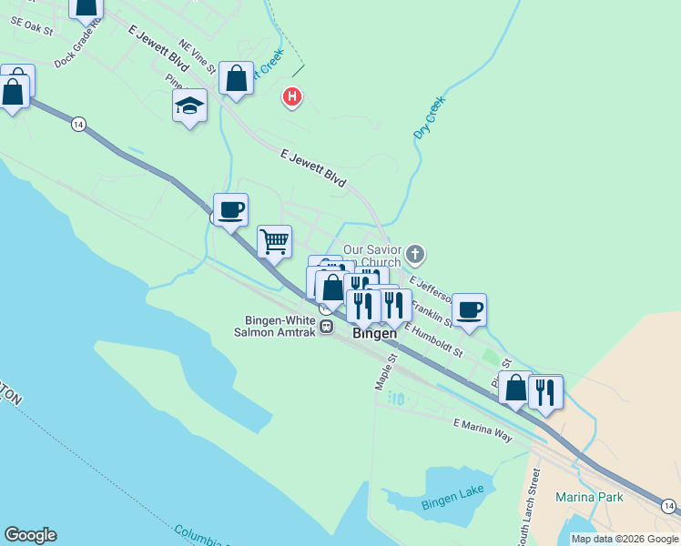 map of restaurants, bars, coffee shops, grocery stores, and more near 317 West Franklin Street in Cook