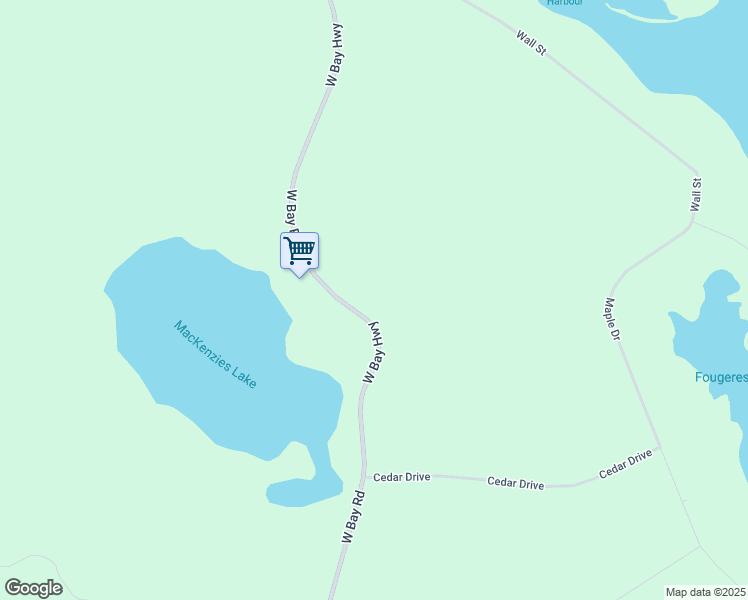 map of restaurants, bars, coffee shops, grocery stores, and more near West Bay Highway in Richmond County