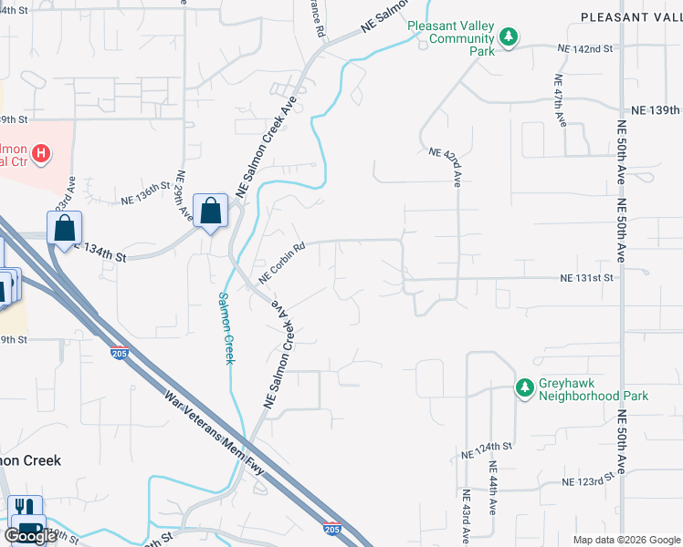 map of restaurants, bars, coffee shops, grocery stores, and more near 13113 Northeast 36th Place in Vancouver