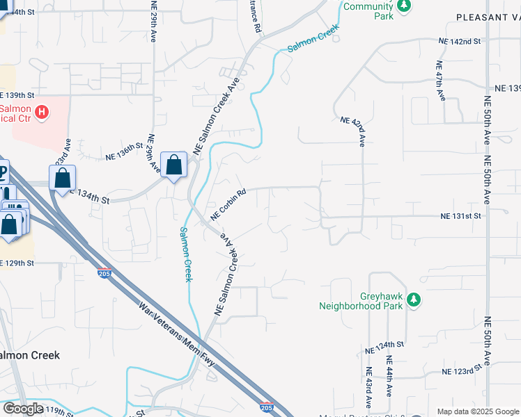 map of restaurants, bars, coffee shops, grocery stores, and more near 13113 Northeast 36th Place in Vancouver