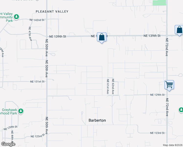map of restaurants, bars, coffee shops, grocery stores, and more near 5711 Northeast 133rd Street in Vancouver