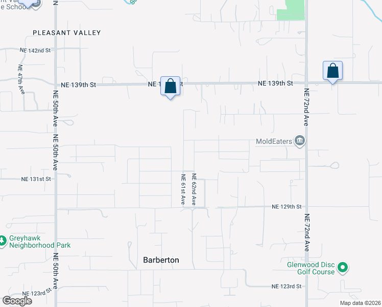 map of restaurants, bars, coffee shops, grocery stores, and more near 6206 Northeast 133rd Way in Vancouver
