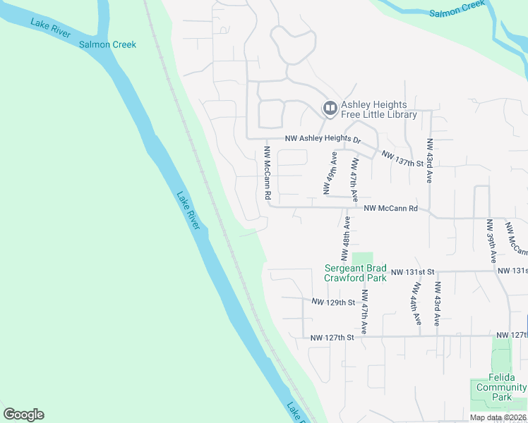 map of restaurants, bars, coffee shops, grocery stores, and more near 13407 Northwest 54th Avenue in Vancouver