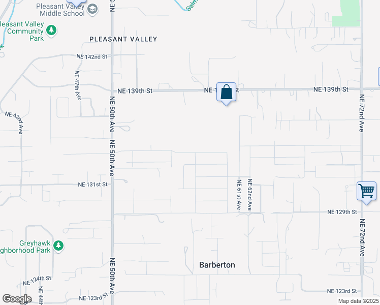map of restaurants, bars, coffee shops, grocery stores, and more near 5811 Northeast 134th Street in Vancouver