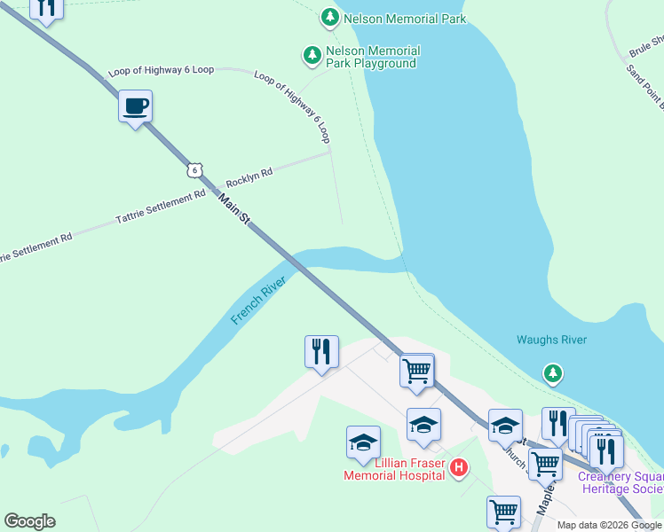 map of restaurants, bars, coffee shops, grocery stores, and more near 9 Sunrise Trail in Tatamagouche