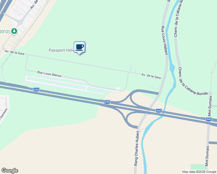 map of restaurants, bars, coffee shops, grocery stores, and more near 650 Rue Louis-Blériot in Mascouche