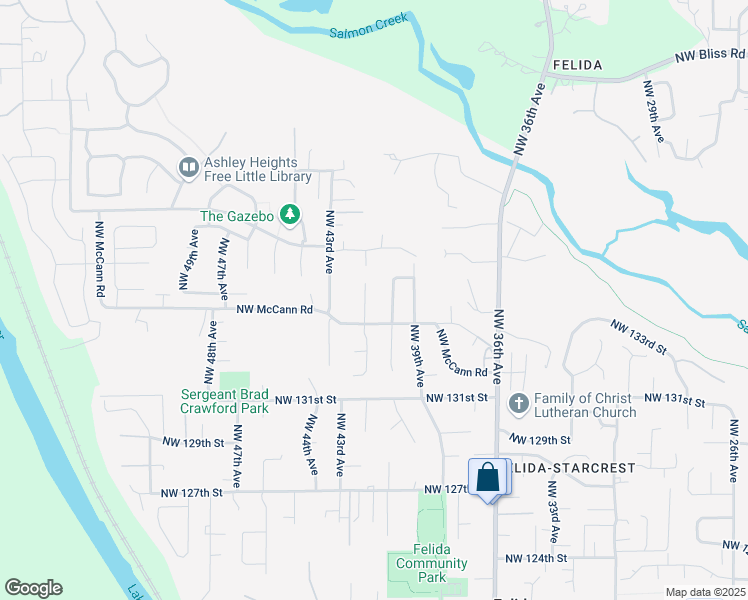 map of restaurants, bars, coffee shops, grocery stores, and more near 13417 Northwest 42nd Avenue in Vancouver