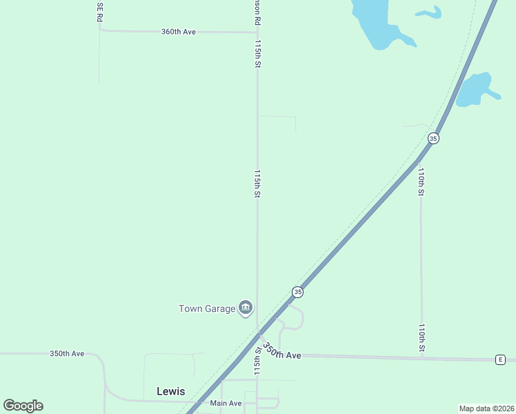map of restaurants, bars, coffee shops, grocery stores, and more near 3533 115th Street in Frederic