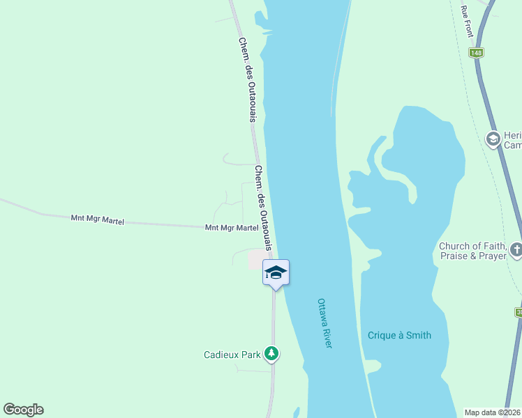 map of restaurants, bars, coffee shops, grocery stores, and more near 216 Chemin des Outaouais in Outaouais
