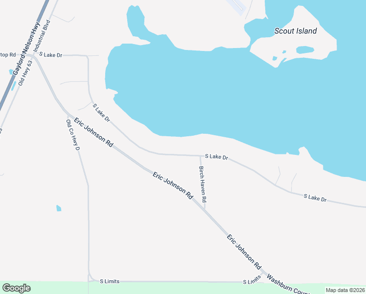 map of restaurants, bars, coffee shops, grocery stores, and more near 605 South Lake Drive in Shell Lake