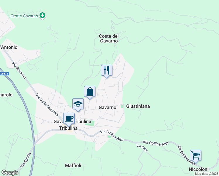 map of restaurants, bars, coffee shops, grocery stores, and more near 15 Via Monte Bianco in Bergamo