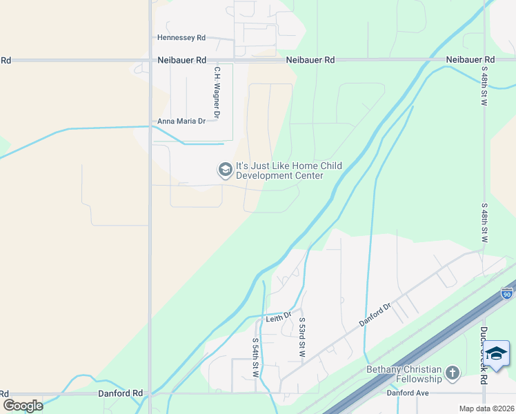 map of restaurants, bars, coffee shops, grocery stores, and more near 2751 56th Street West in Billings