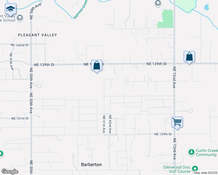 map of restaurants, bars, coffee shops, grocery stores, and more near 13512 Northeast 62nd Court in Vancouver