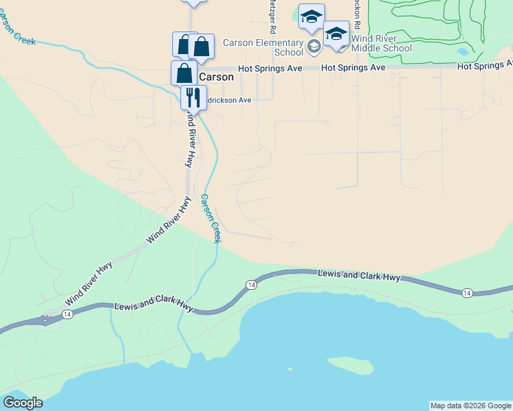 map of restaurants, bars, coffee shops, grocery stores, and more near 52 Juniper Road in Carson