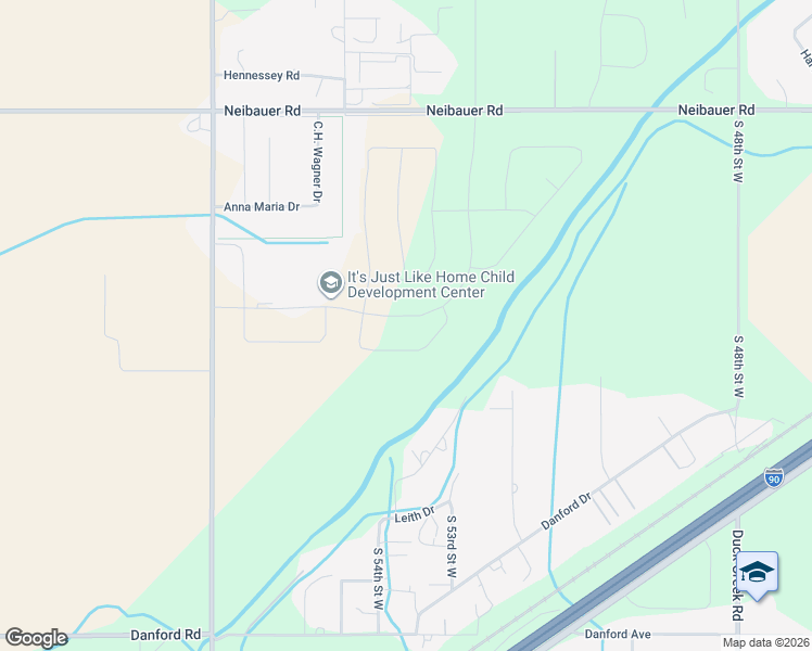map of restaurants, bars, coffee shops, grocery stores, and more near 2751 56th Street West in Billings