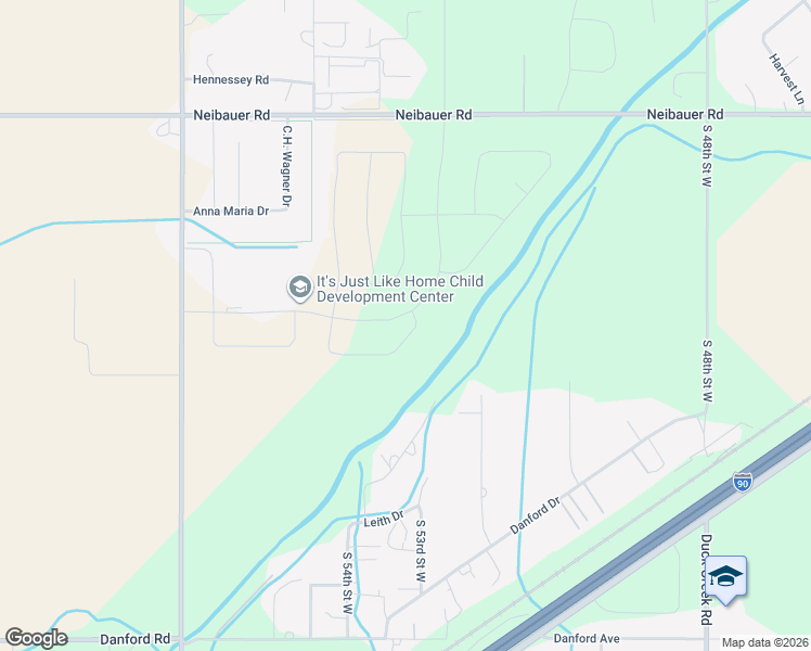 map of restaurants, bars, coffee shops, grocery stores, and more near 2801 South 51st Street West in Billings