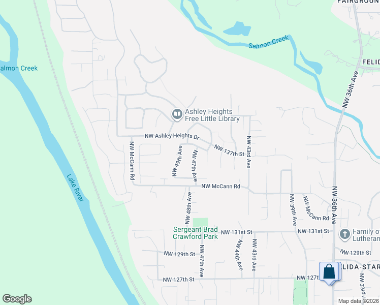 map of restaurants, bars, coffee shops, grocery stores, and more near 13611 Northwest 47th Avenue in Vancouver