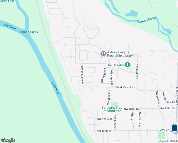 map of restaurants, bars, coffee shops, grocery stores, and more near 5107 Northwest 137th Way in Vancouver
