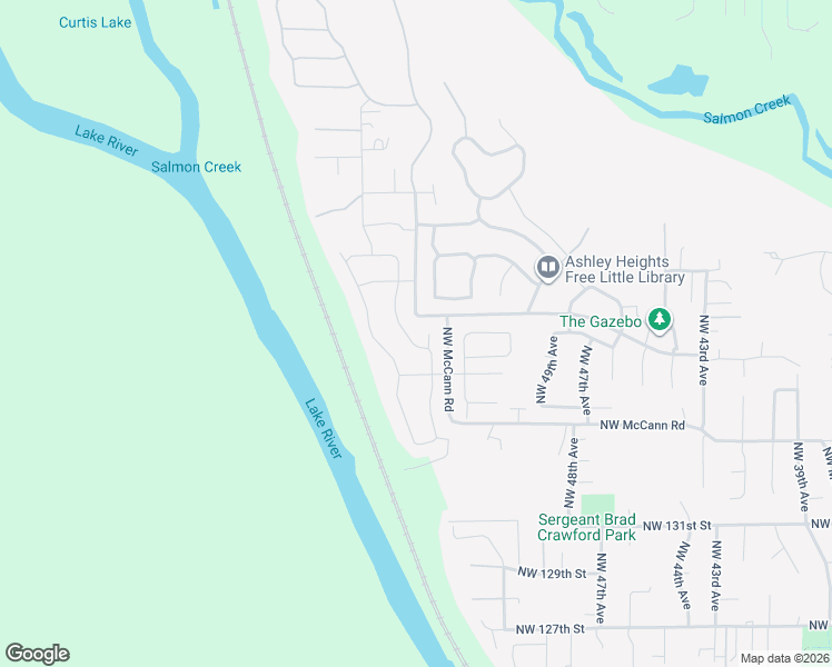 map of restaurants, bars, coffee shops, grocery stores, and more near 13803 Northwest 55th Avenue in Vancouver