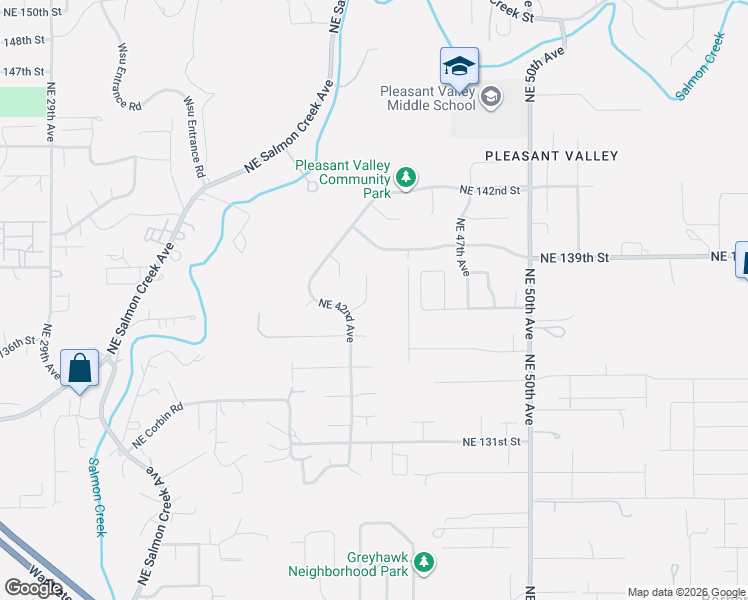 map of restaurants, bars, coffee shops, grocery stores, and more near 13619 Northeast 43rd Court in Vancouver