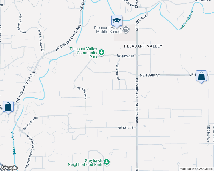map of restaurants, bars, coffee shops, grocery stores, and more near 4505 Northeast 138th Street in Vancouver