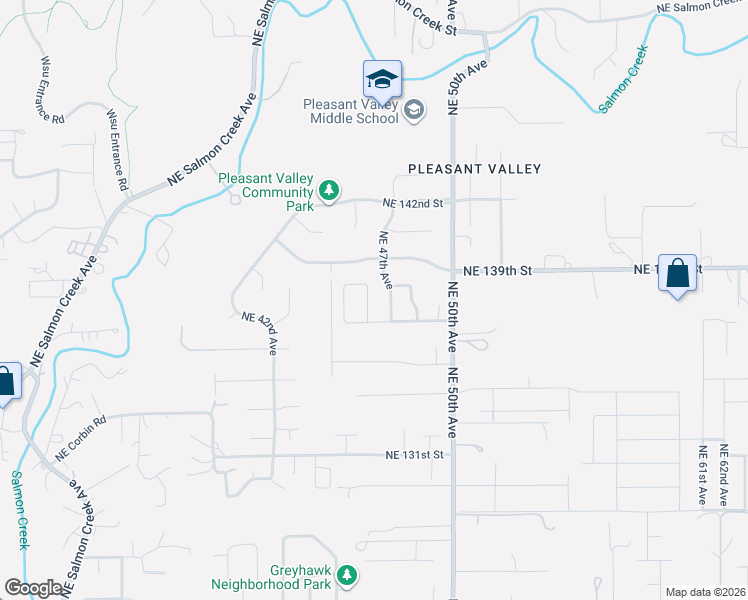 map of restaurants, bars, coffee shops, grocery stores, and more near 13714 Northeast 47th Avenue in Vancouver