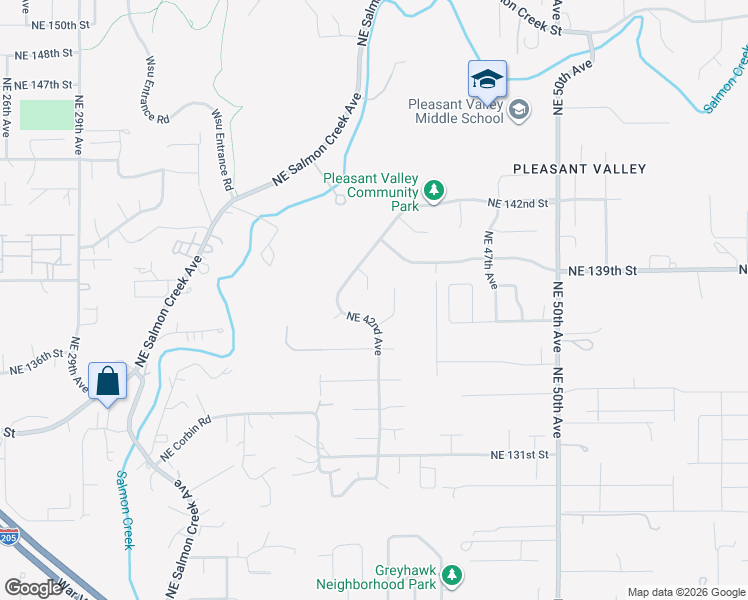 map of restaurants, bars, coffee shops, grocery stores, and more near 13704 Northeast 43rd Court in Vancouver