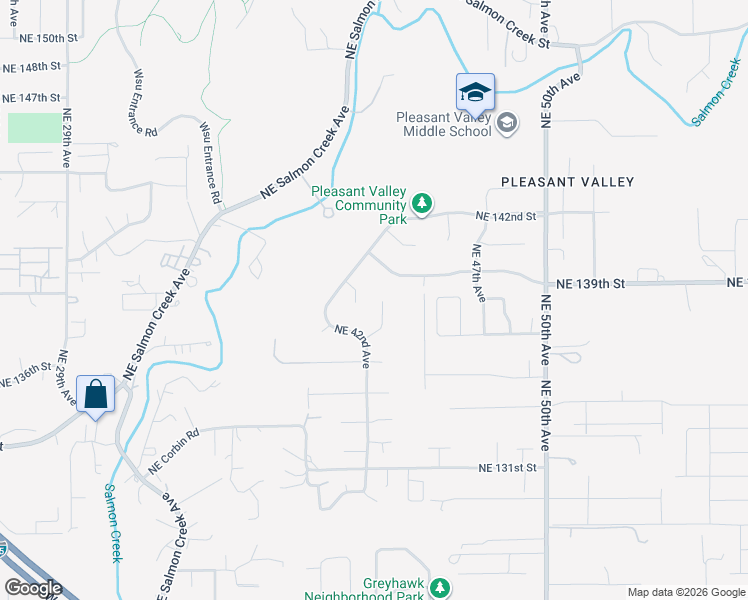 map of restaurants, bars, coffee shops, grocery stores, and more near 13704 Northeast 43rd Court in Vancouver