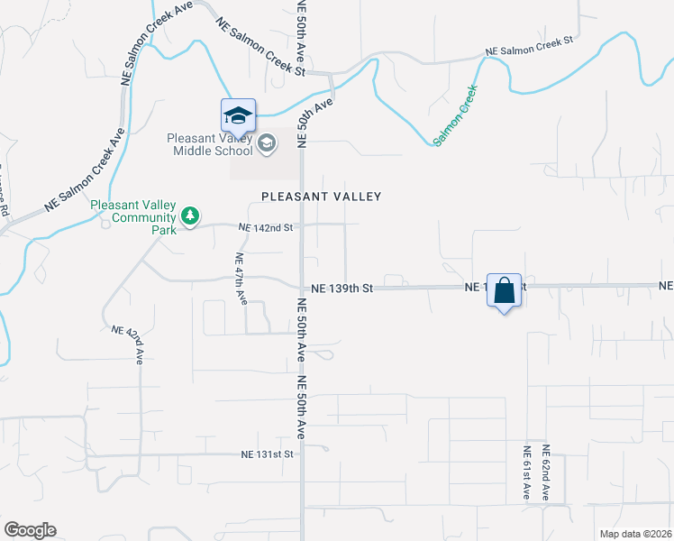 map of restaurants, bars, coffee shops, grocery stores, and more near 13910 Northeast 52nd Avenue in Vancouver