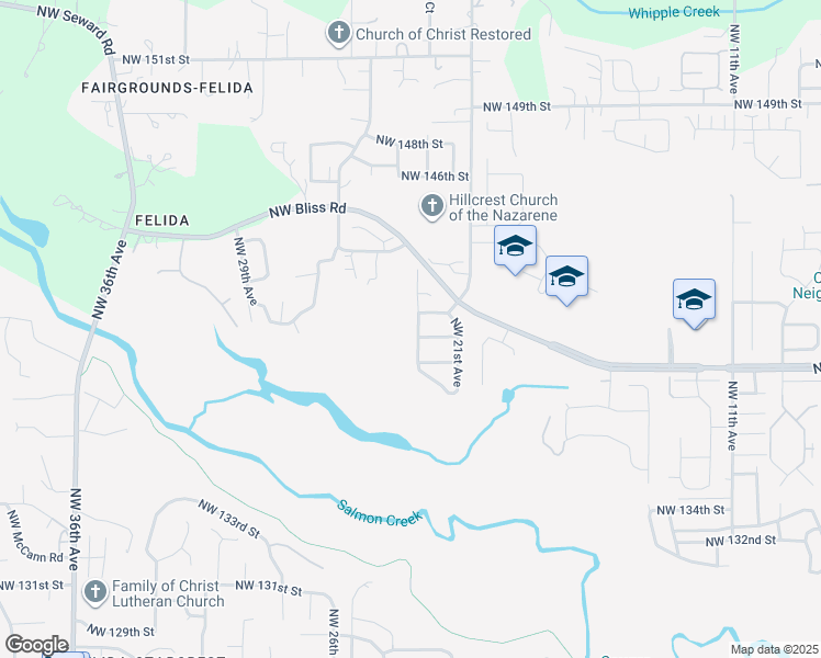 map of restaurants, bars, coffee shops, grocery stores, and more near 14014 Northwest 23rd Avenue in Vancouver