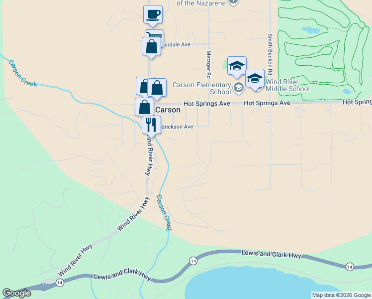 map of restaurants, bars, coffee shops, grocery stores, and more near 82 Columbia Drive in Carson