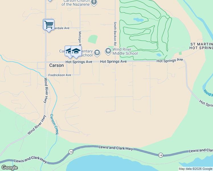 map of restaurants, bars, coffee shops, grocery stores, and more near 241 Old Airport Road in Carson