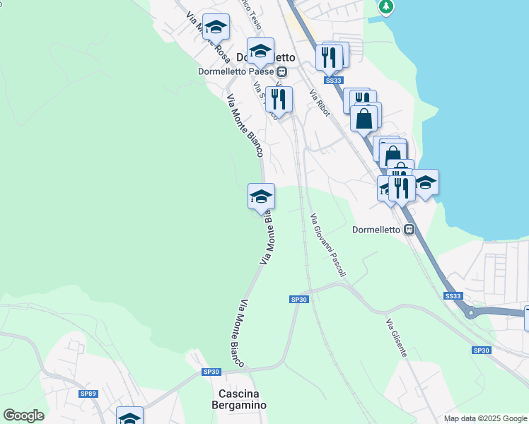map of restaurants, bars, coffee shops, grocery stores, and more near 2 Via Camotto in Dormelletto