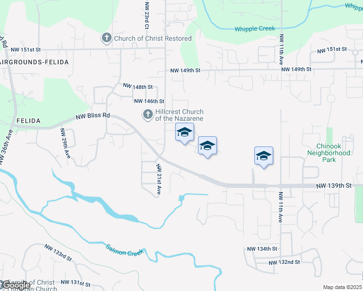 map of restaurants, bars, coffee shops, grocery stores, and more near 1900 Northwest Bliss Road in Vancouver