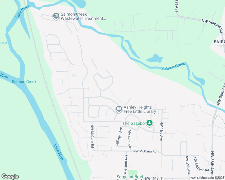 map of restaurants, bars, coffee shops, grocery stores, and more near 5109 Northwest 143rd Street in Vancouver
