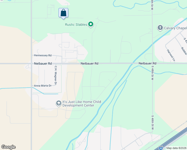 map of restaurants, bars, coffee shops, grocery stores, and more near 5195 Neibauer Road in Billings