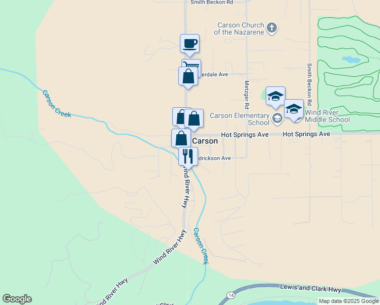 map of restaurants, bars, coffee shops, grocery stores, and more near 12 Fredrickson Avenue in Carson