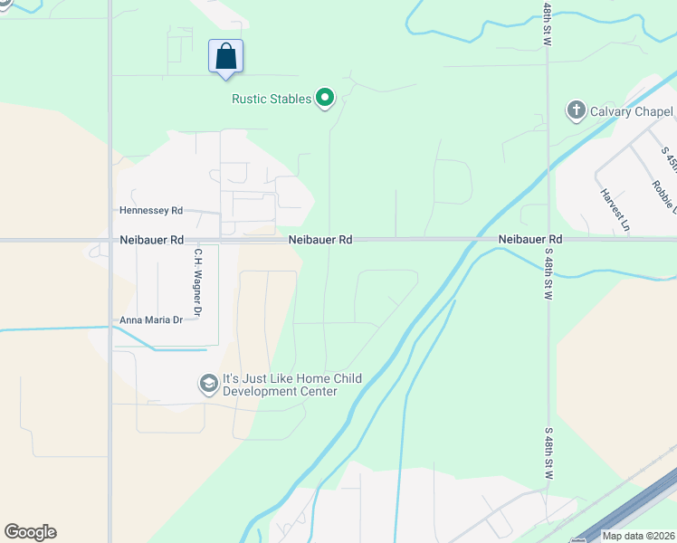 map of restaurants, bars, coffee shops, grocery stores, and more near 5195 Neibauer Road in Billings