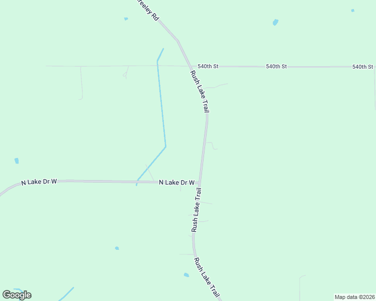 map of restaurants, bars, coffee shops, grocery stores, and more near 53665 Rush Lake Trail in Braham