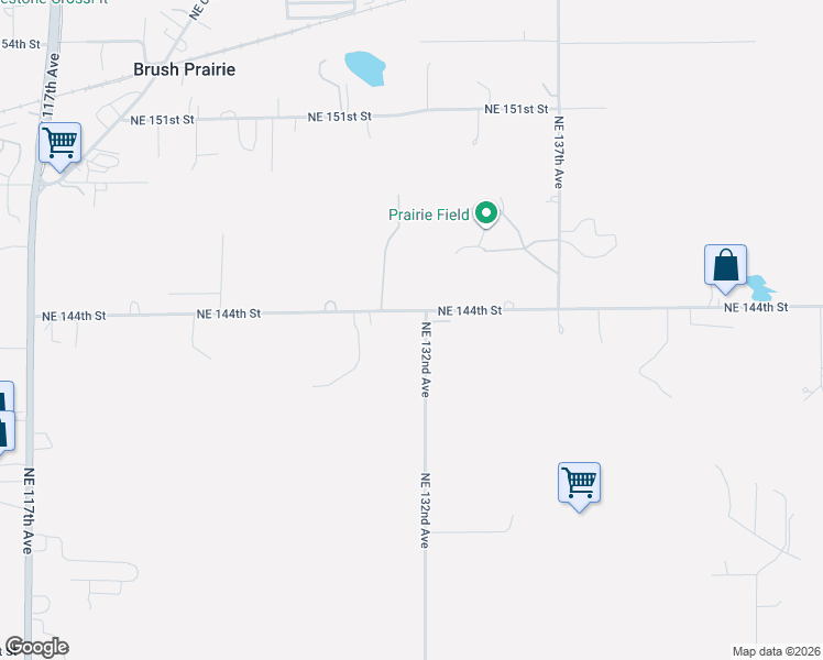map of restaurants, bars, coffee shops, grocery stores, and more near 13107 Northeast 144th Street in Brush Prairie