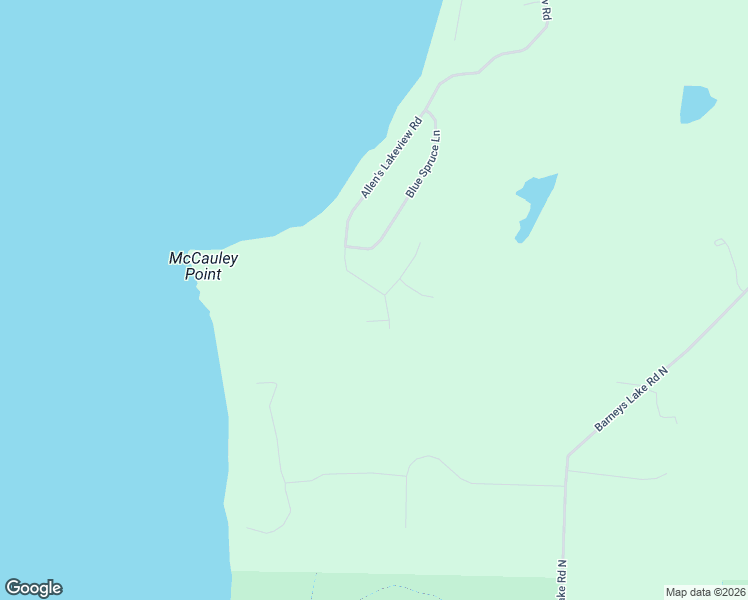map of restaurants, bars, coffee shops, grocery stores, and more near Allens Lakeview Road in Beaver Island
