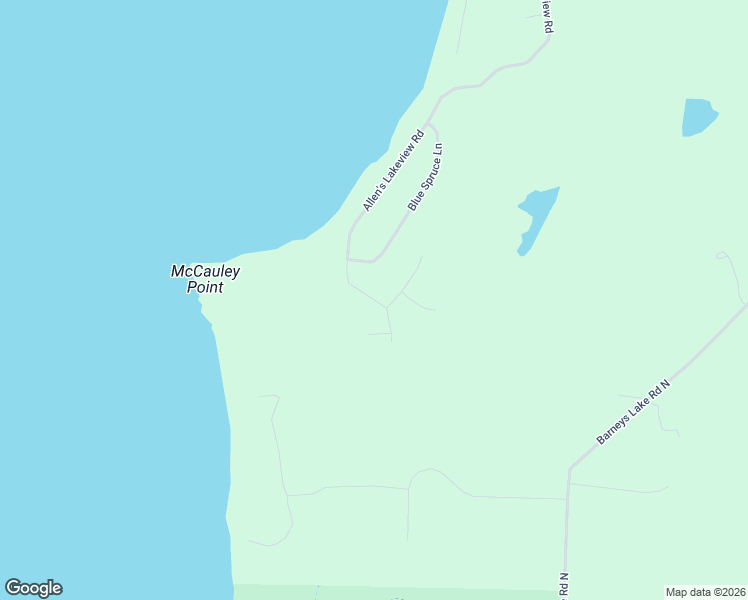 map of restaurants, bars, coffee shops, grocery stores, and more near Allens Lakeview Road in Beaver Island