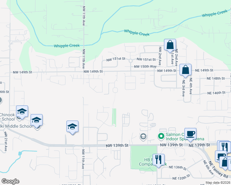 map of restaurants, bars, coffee shops, grocery stores, and more near 13732 Northwest 7th Place in Vancouver