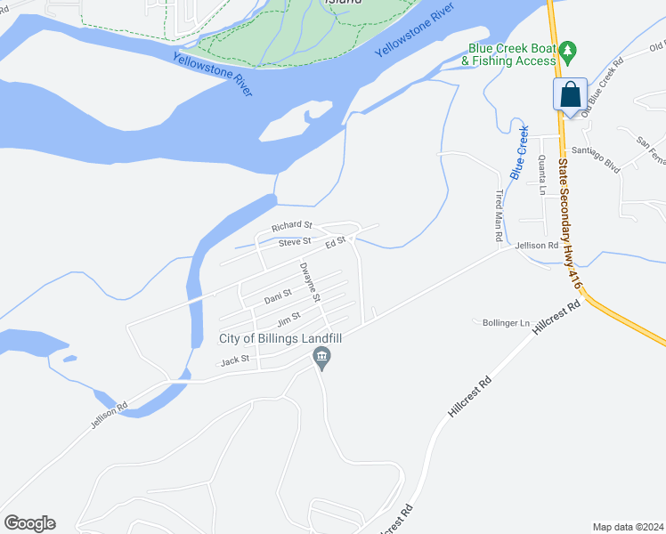 map of restaurants, bars, coffee shops, grocery stores, and more near 308 Dani Street in Billings