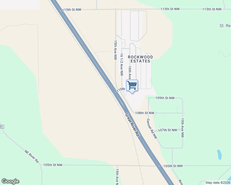 map of restaurants, bars, coffee shops, grocery stores, and more near 11000 U.S. 10 in Rice