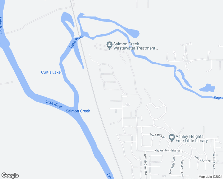 map of restaurants, bars, coffee shops, grocery stores, and more near 5606 Northwest 147th Way in Vancouver