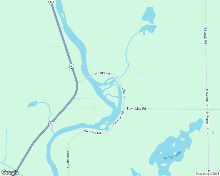 map of restaurants, bars, coffee shops, grocery stores, and more near 10397 West Litke Lane in Radisson
