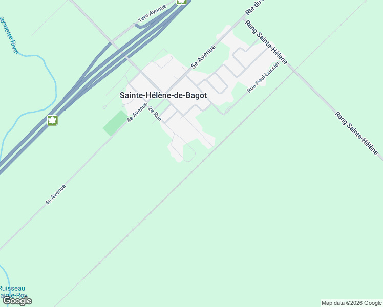 map of restaurants, bars, coffee shops, grocery stores, and more near 540 2e Rue in Sainte-Hélène-de-Bagot