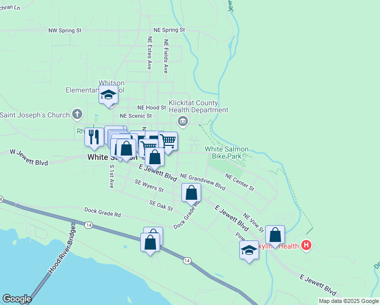 map of restaurants, bars, coffee shops, grocery stores, and more near 570 Northeast Tohomish Street in Cook