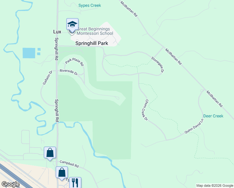 map of restaurants, bars, coffee shops, grocery stores, and more near 25 Riverside Drive in Bozeman